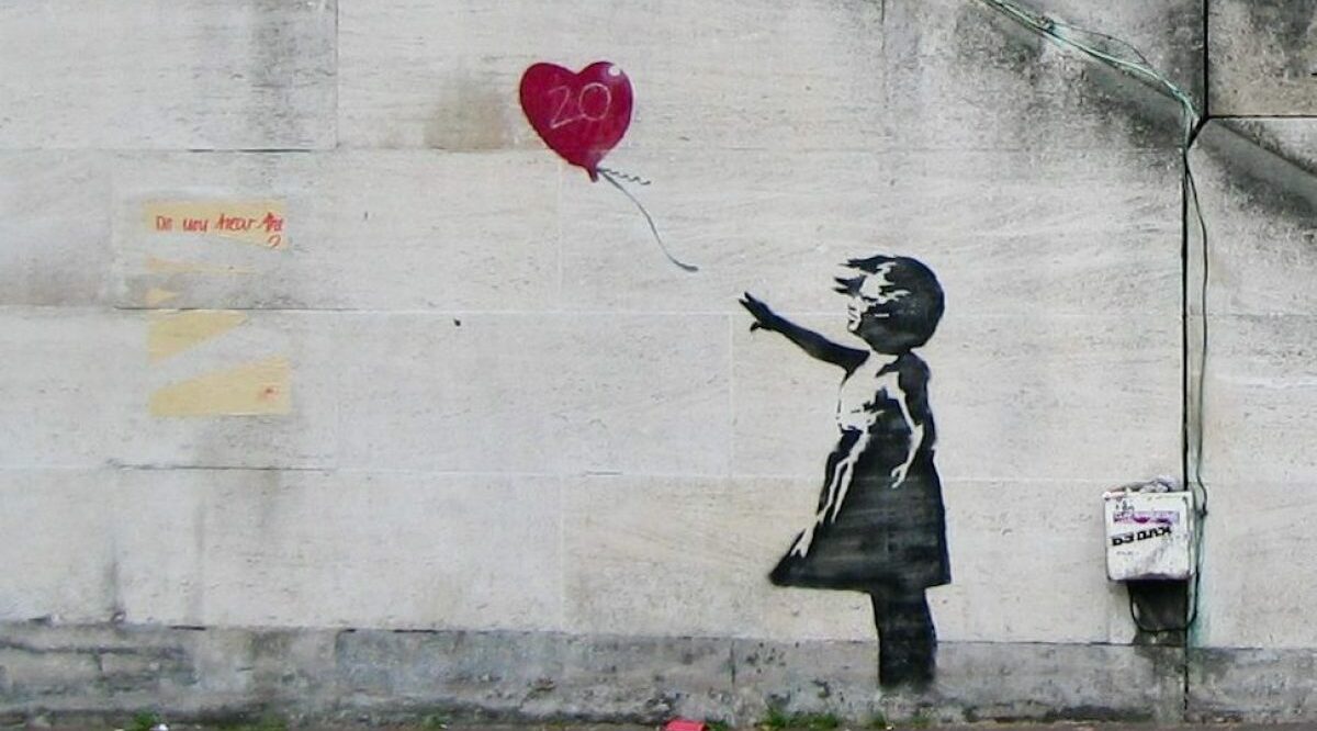Girl with baloon di Banksy